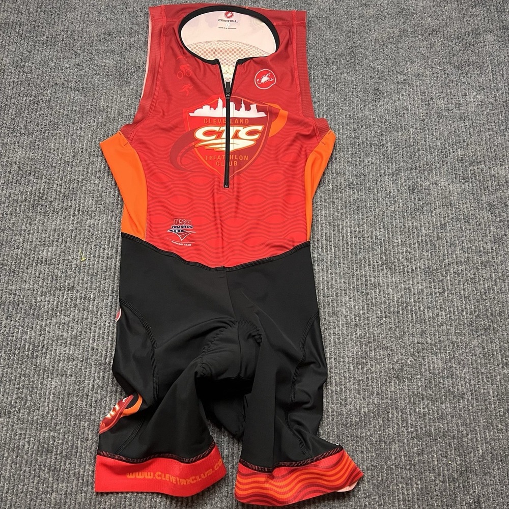 Castelli Men's Cycling Triathlon Suit Padded Tank Singlet Large Cleveland Club